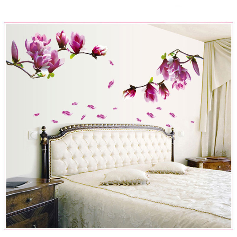Wall Stickers For Bedroom
 1PCFlower Wall Sticker 3D Vinyl Wall Decals Living Room