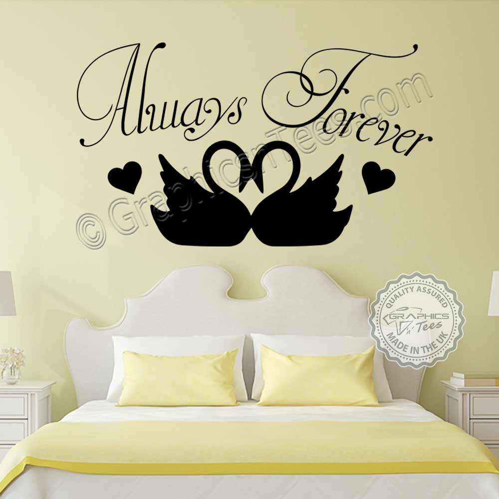 Wall Stickers For Bedroom
 Always Forever Romantic Bedroom Wall Sticker Quote with