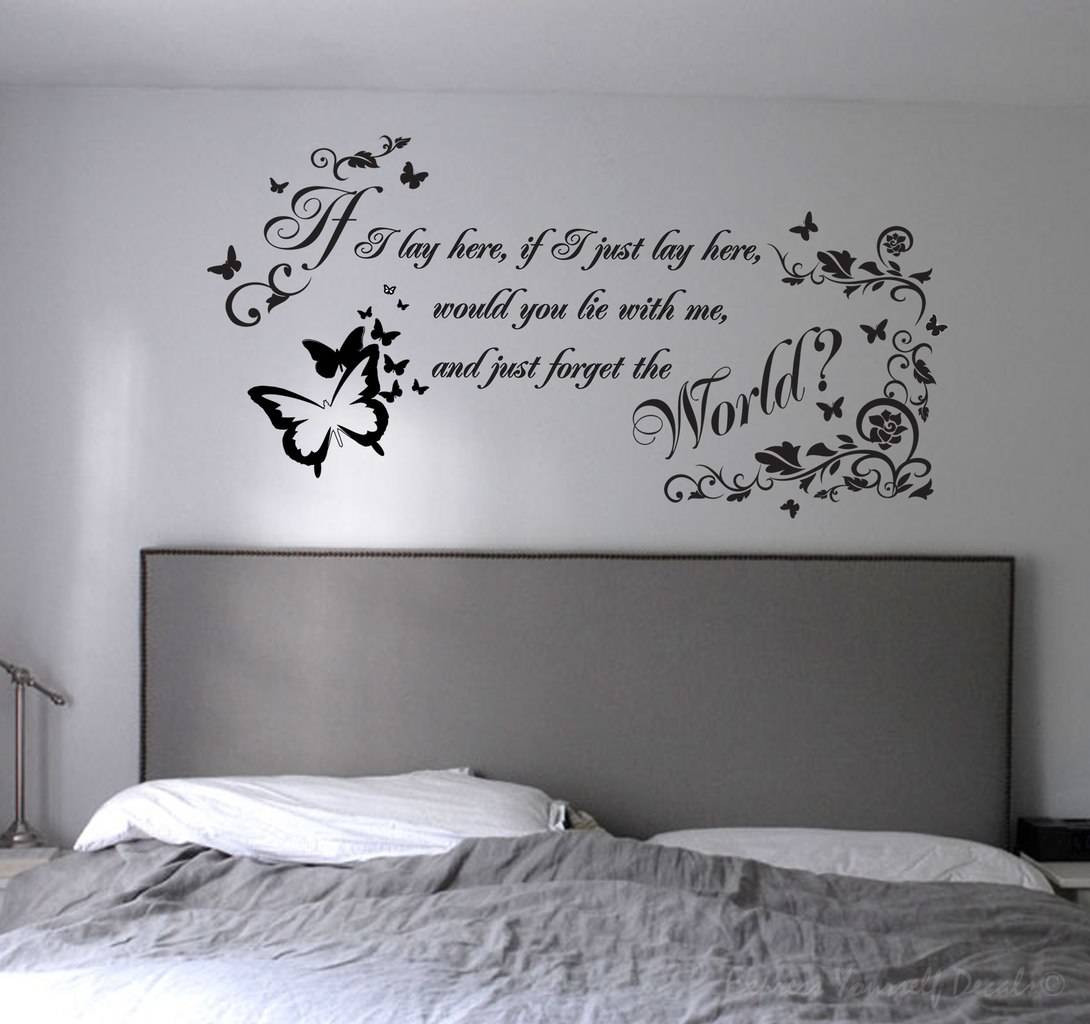 Wall Stickers For Bedroom
 If I just lay here wall decal sticker Snow Patrol quote