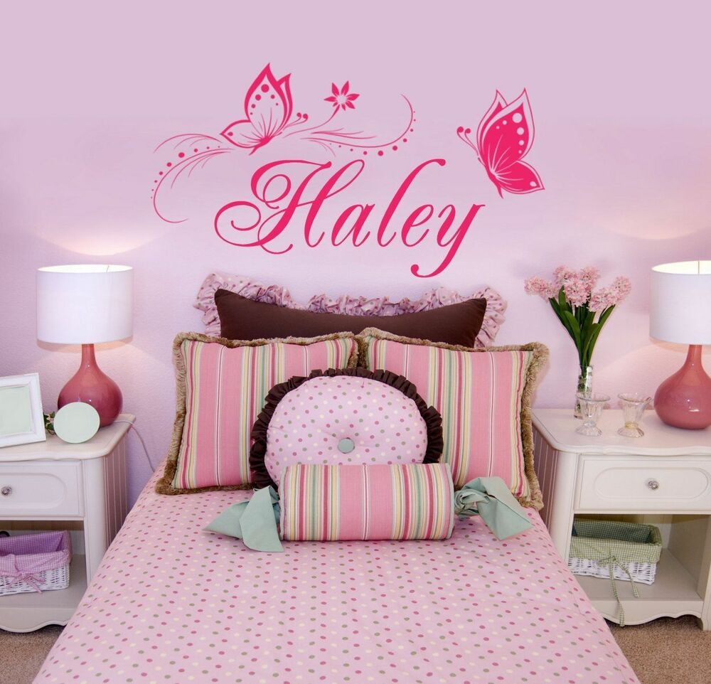 Wall Stickers For Bedroom
 Butterfly Wall Sticker Personalized ONE NAME Vinyl Wall