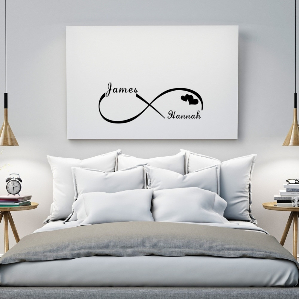 Wall Stickers For Bedroom
 Custom Personalized Couple Name Creative Infinity Symbol