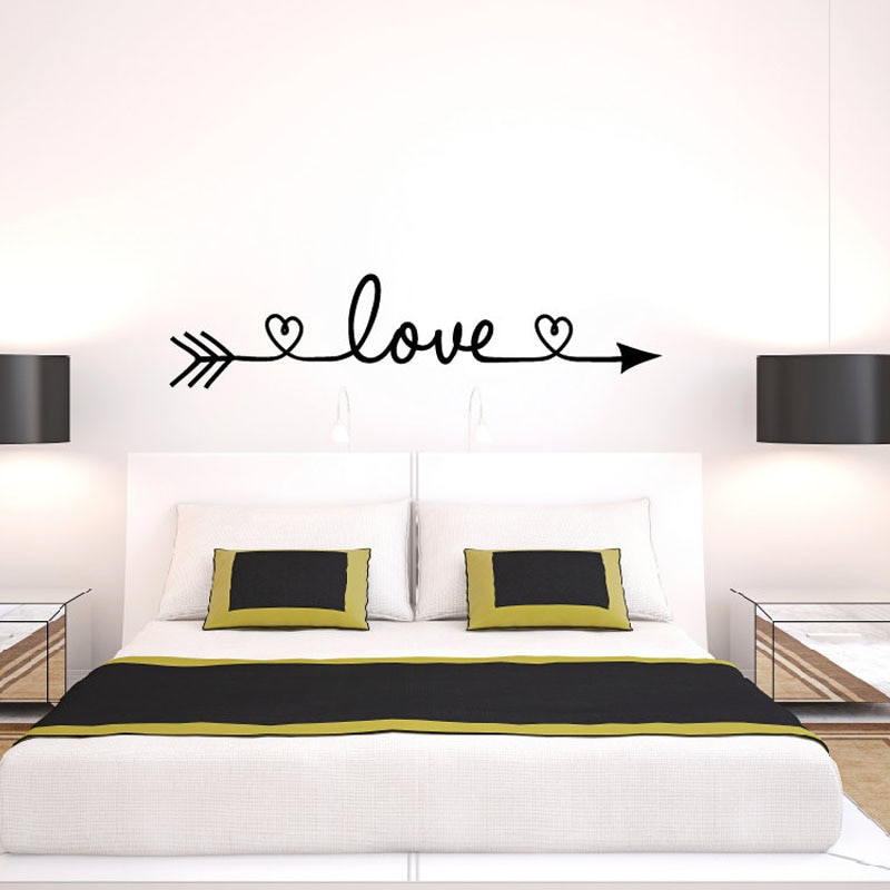 Wall Stickers For Bedroom
 New Design Love Arrow Wall Decals Vinyl Removable Bedroom
