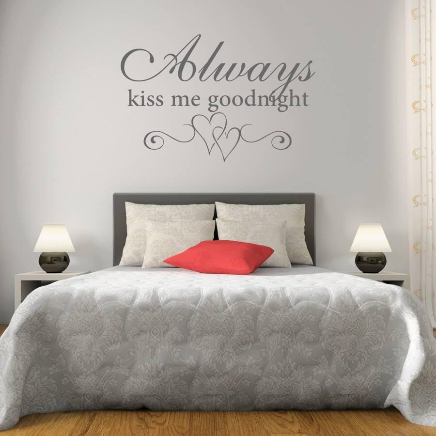 Wall Stickers For Bedroom
 Kiss Me Goodnight Bedroom Wall Sticker By Mirrorin