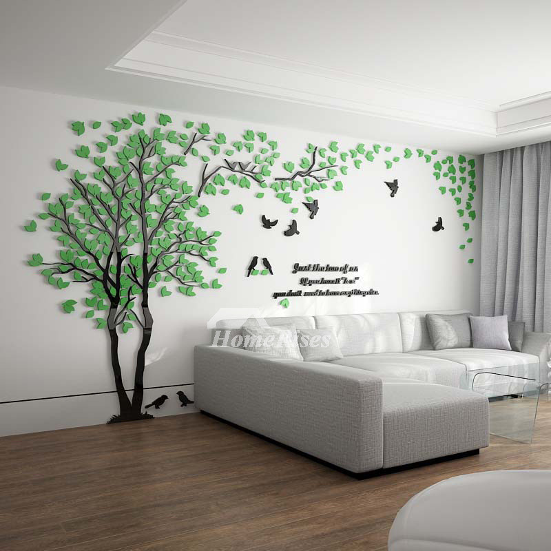 Wall Stickers For Living Room
 Tree Wall Decal 3D Living Room Green Yellow Acrylic Best