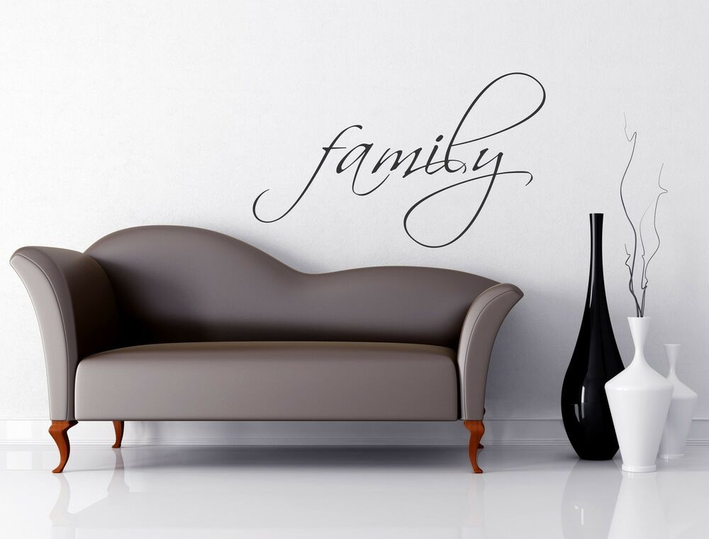 Wall Words For Living Room
 Family Wall Decal removable sticker art decor wall quote