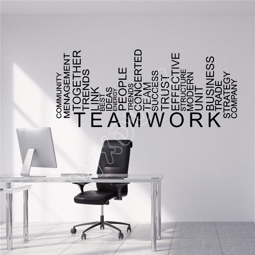 Wall Words For Living Room
 WXDUUZ Vinyl Wall Decal Teamwork Words Business fice
