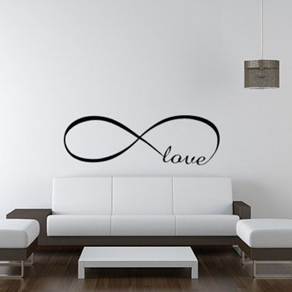 Wall Words For Living Room
 Infinity Symbol Words LOVE Wall Sticker Vinyl Bedroom Wall