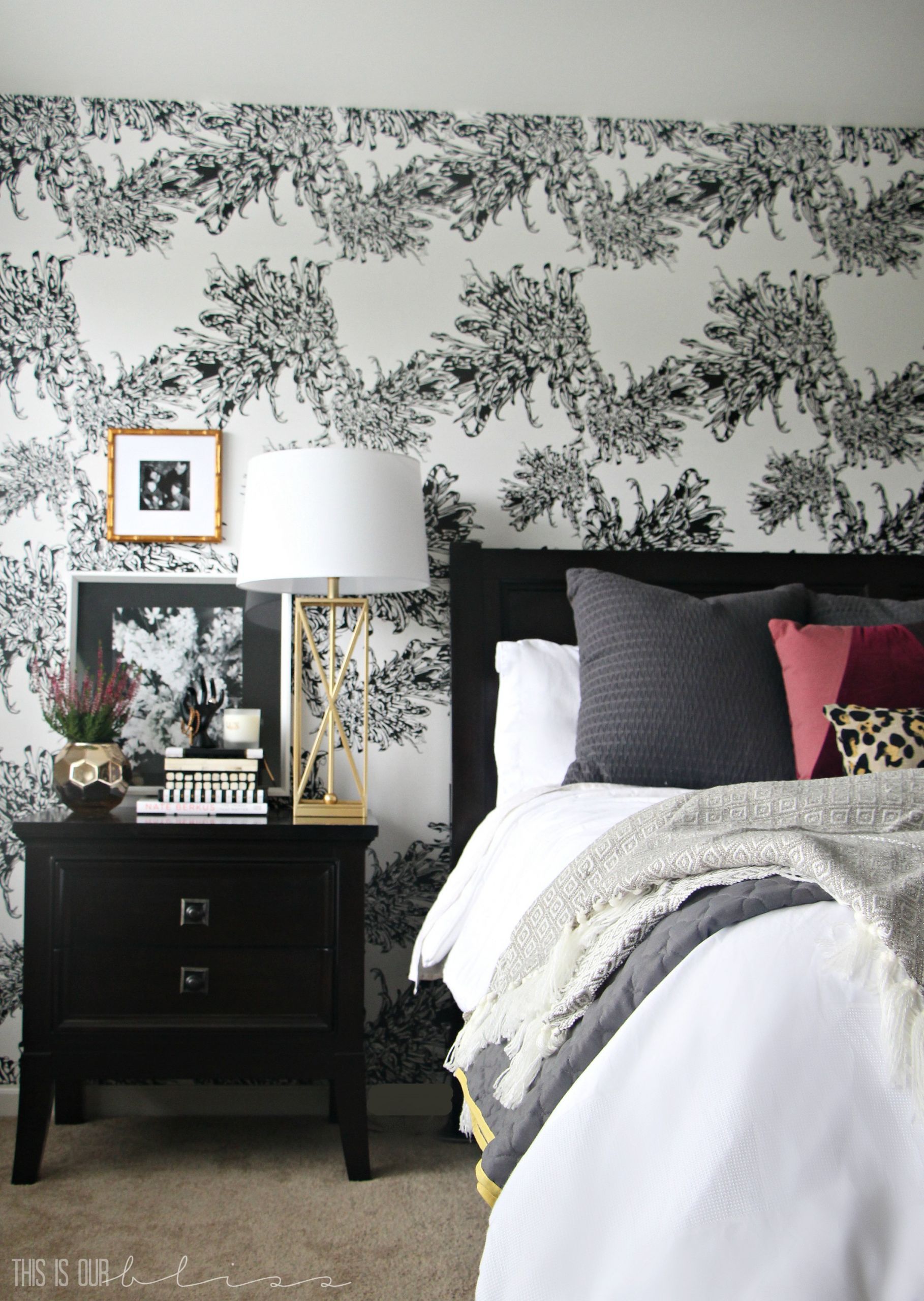 Wallpaper Accent Wall Bedroom
 Master Bedroom Accent Wall with Wallpaper This is our Bliss