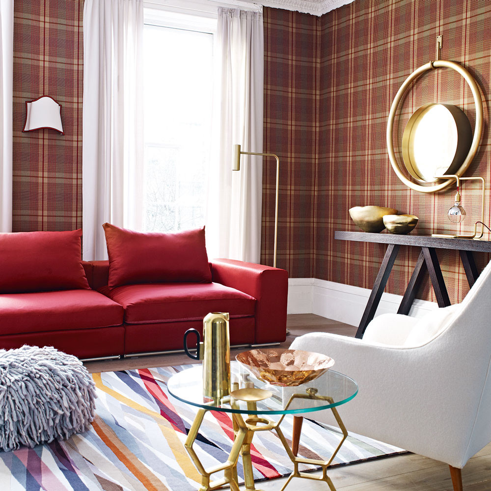 Wallpaper For Living Room
 Tartan decorating ideas – smart ways to introduce checks