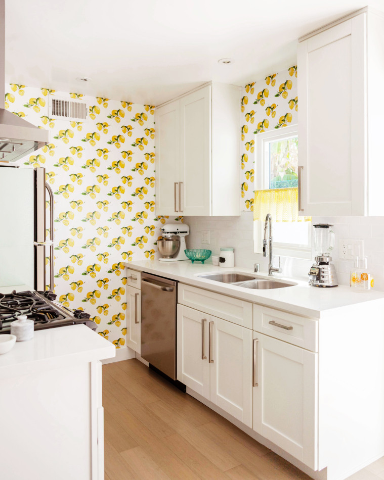 Wallpaper For The Kitchen
 Custom Printed Lemon Peel And Stick Wallpaper From