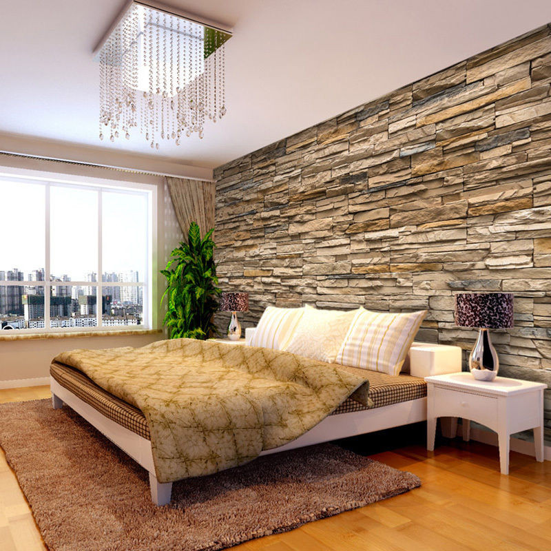 Wallpapers For Bedroom Wall
 3D Wallpaper Bedroom Living Mural Roll Modern Faux Brick