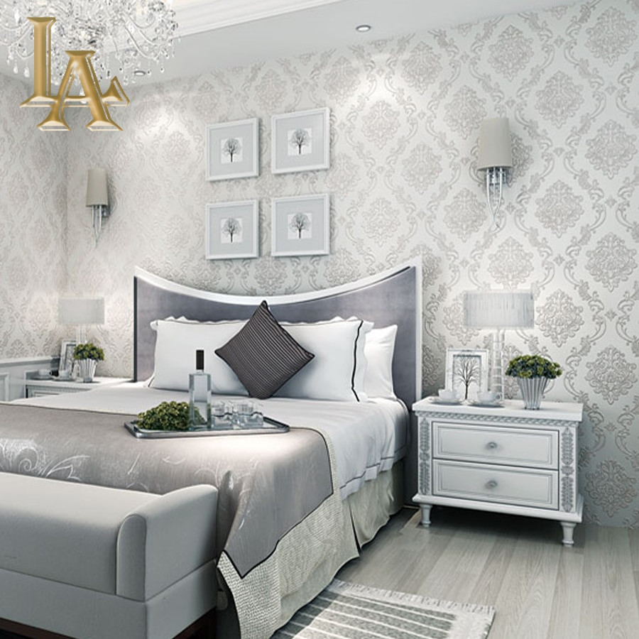 Wallpapers For Bedroom Wall
 Classic European Style Wall papers Home Decor embossed 3D