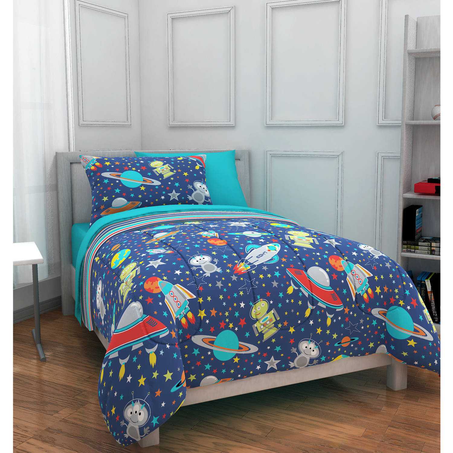 Walmart Kids Bedroom Sets
 Mainstays Kids Outer Space Bed in a Bag Bedding Set