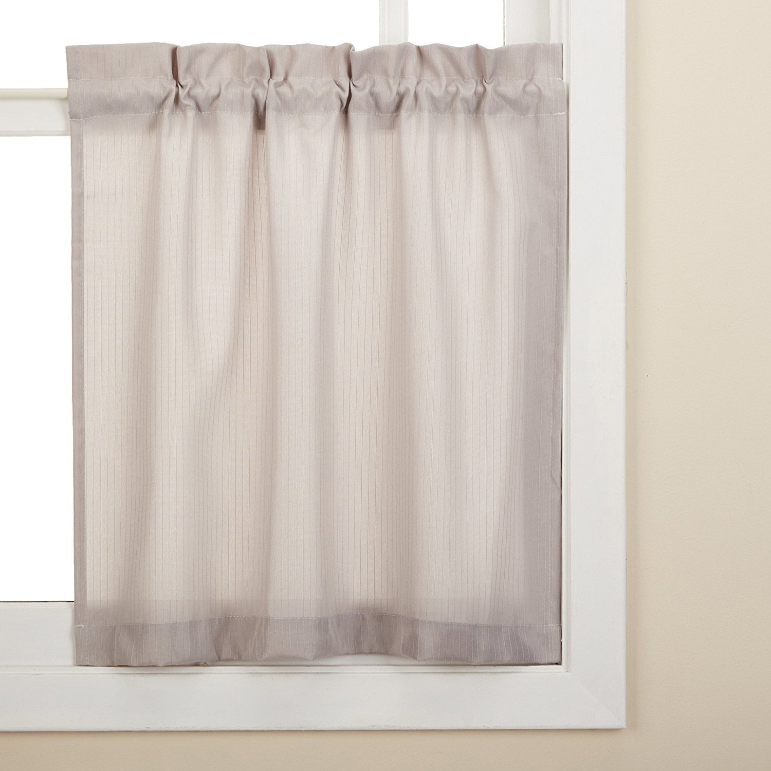 Walmart Kitchen Curtains Valances
 Sweet Home Collection Opaque Grey Ribcord Kitchen Curtain