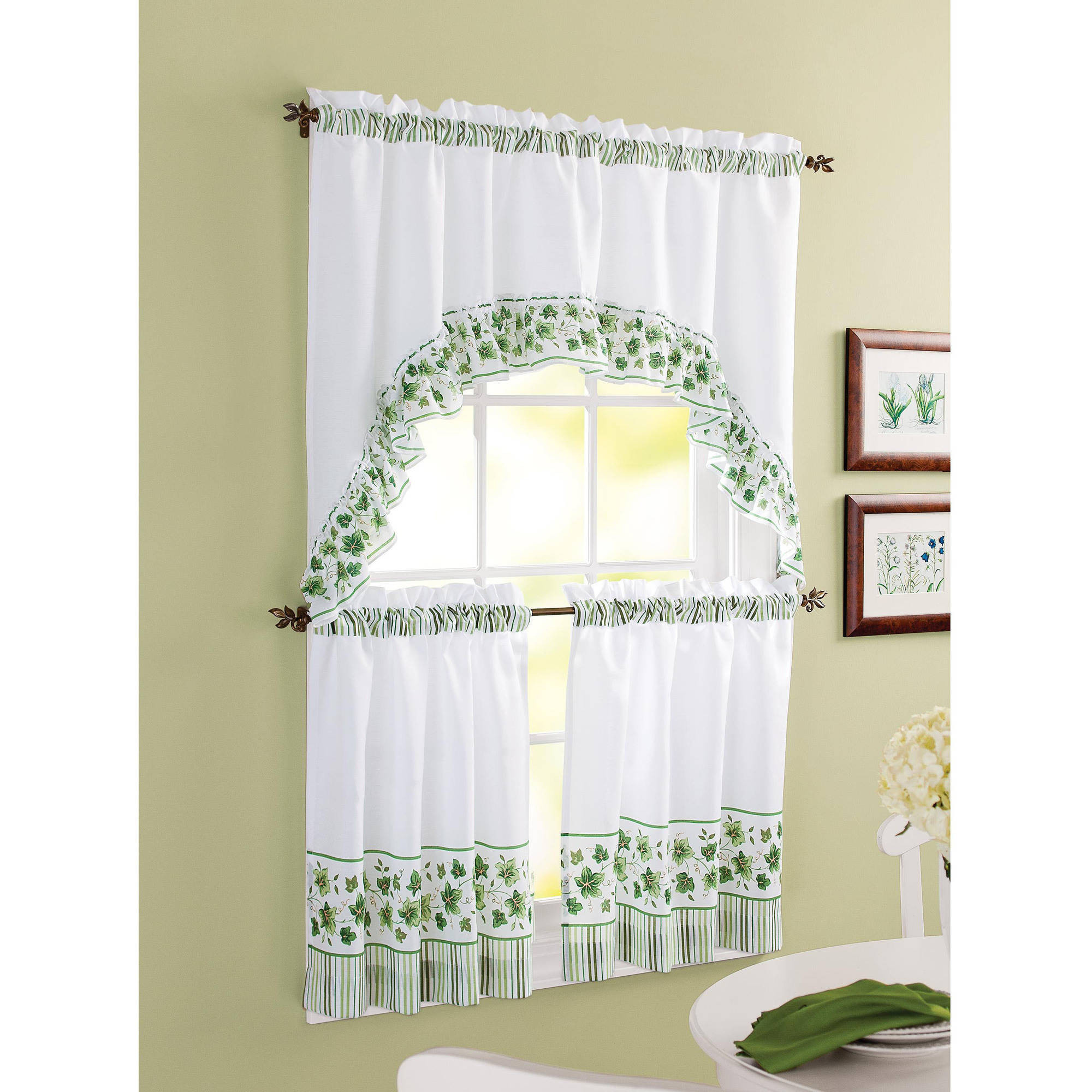 Walmart Kitchen Curtains Valances
 Curtain Charming Home Interior Accessories Ideas With