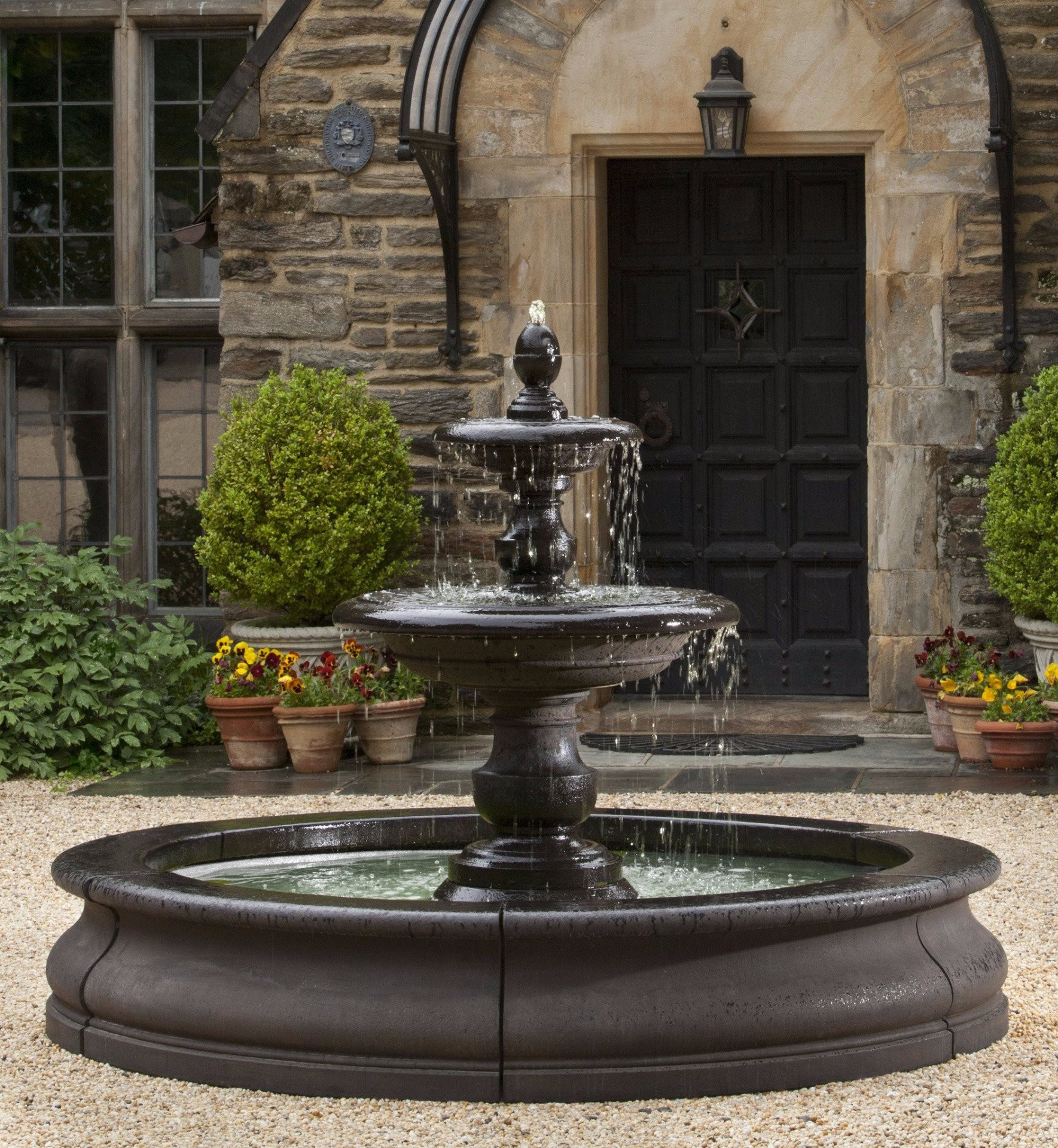 Water Fountain Landscape
 Caterina Outdoor Water Fountain in Basin by Campania