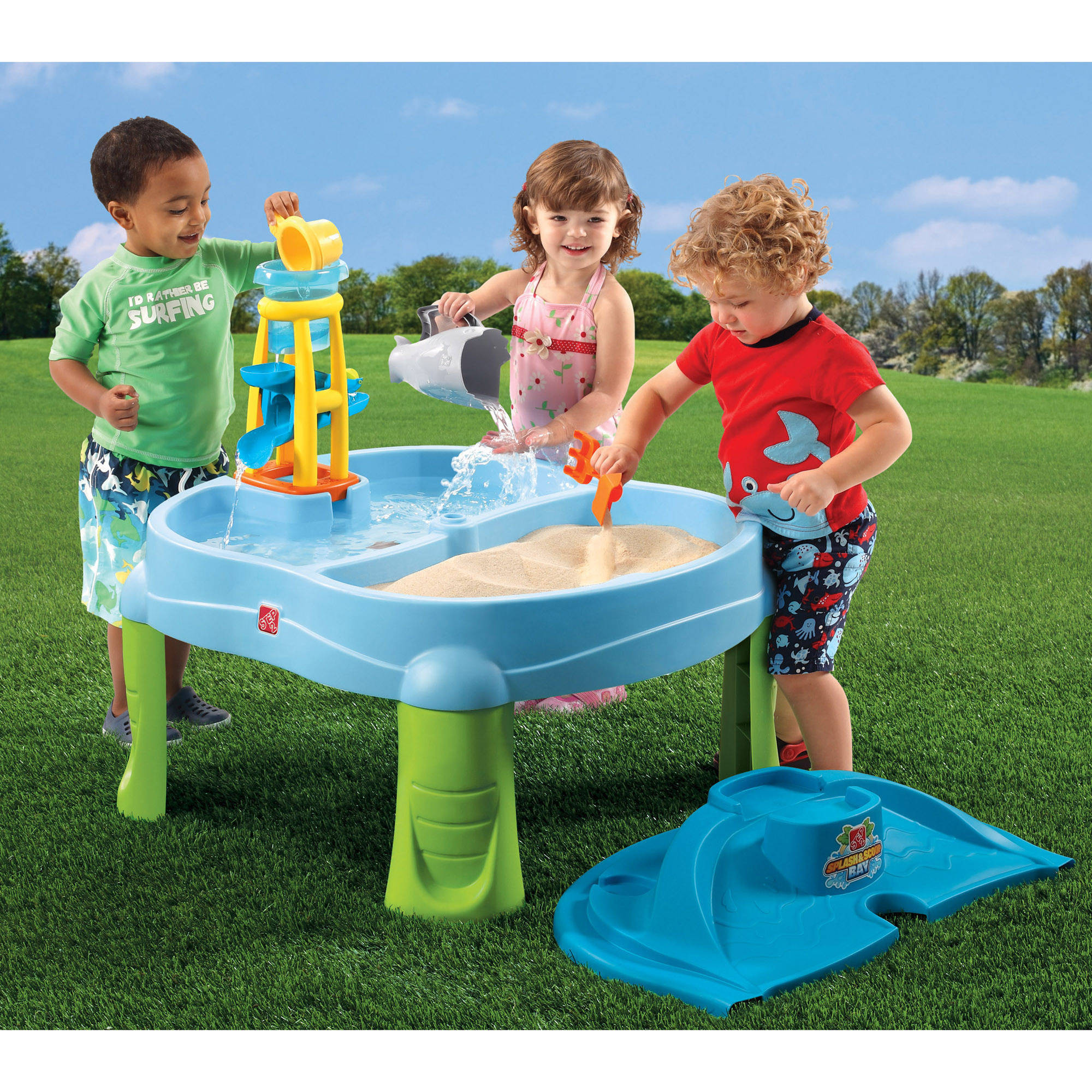 Water Table Kids
 Step2 Sandbox Splash n Scoop Water Sand Play Table Cover