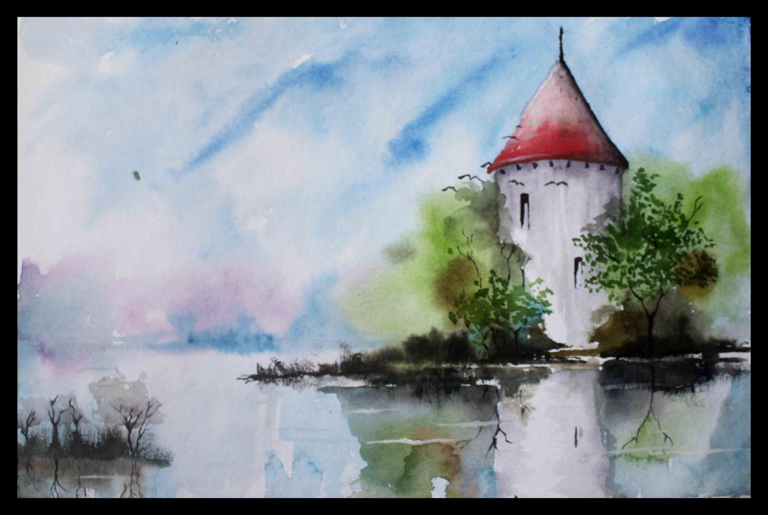 Watercolor Painting Landscape
 Watercolors – Just a normal site don t panic