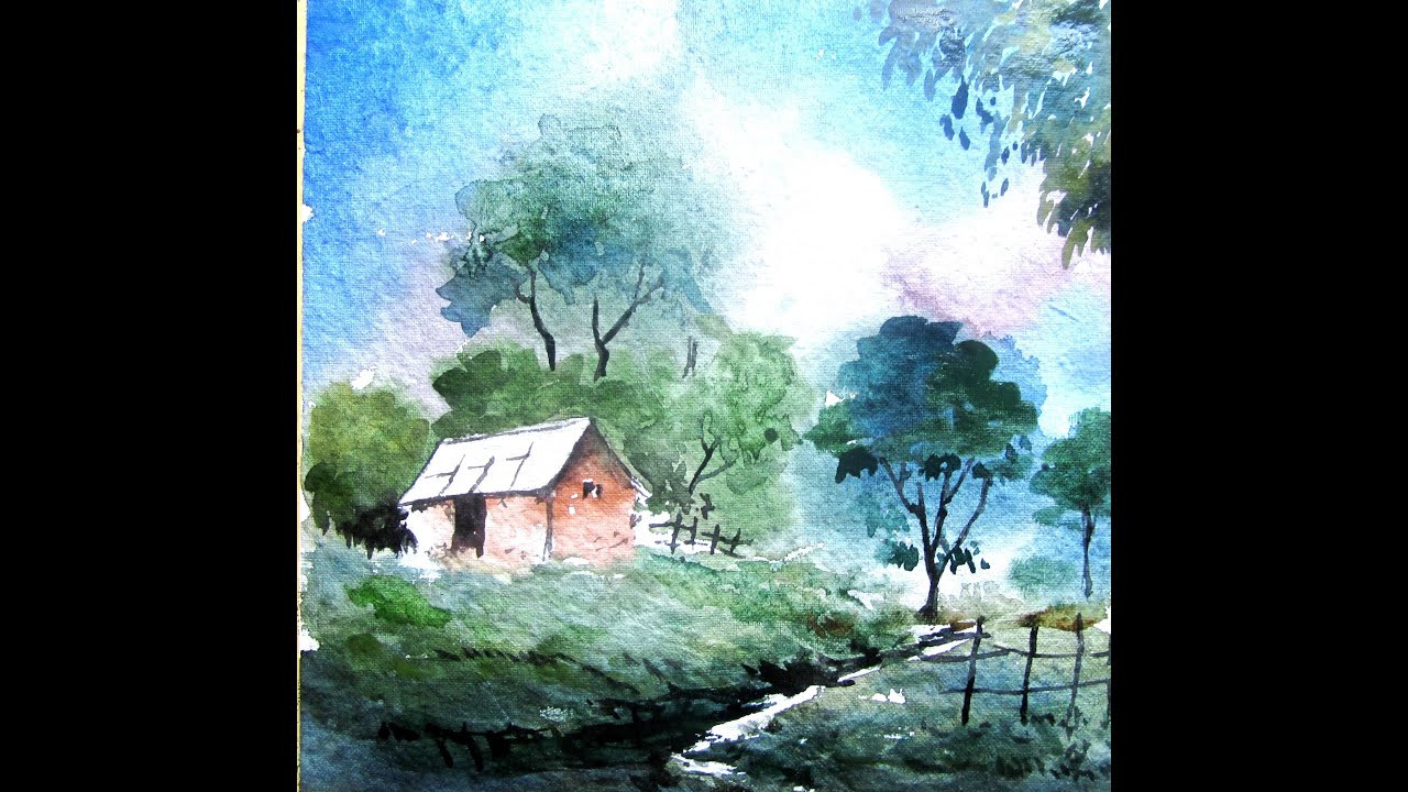 Watercolor Painting Landscape
 how to paint landscape painting watercolor painting