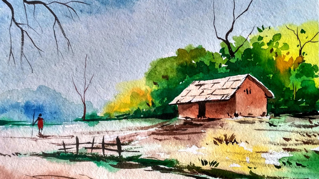 Watercolor Painting Landscape
 Watercolor Landscape Painting Full Video Demonstration