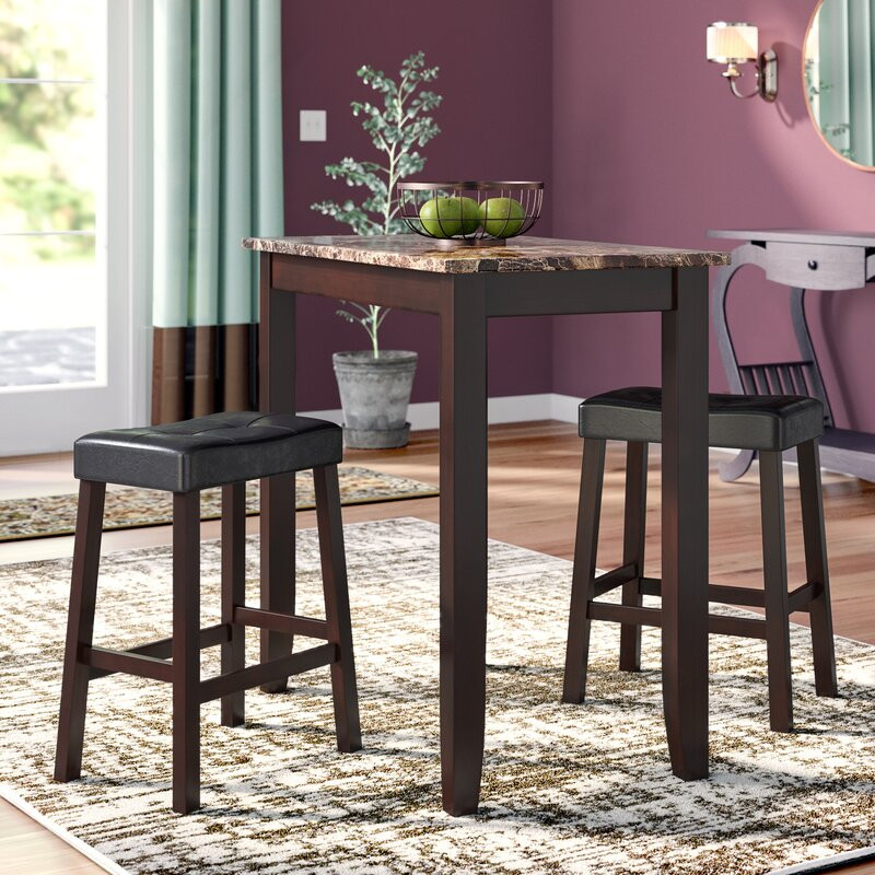 Wayfair Small Kitchen Tables
 Andover Mills Daisy 3 Piece Counter Height Pub Table Set