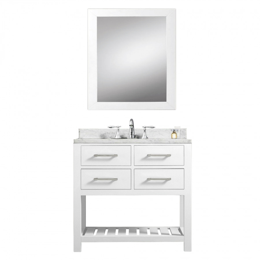 White 30 Inch Bathroom Vanity
 30 Inch Single Sink Bathroom Vanity in Pure White