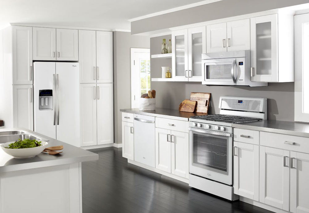 White Appliances Kitchen
 Whirlpool "White Ice" Appliances another nice choice for