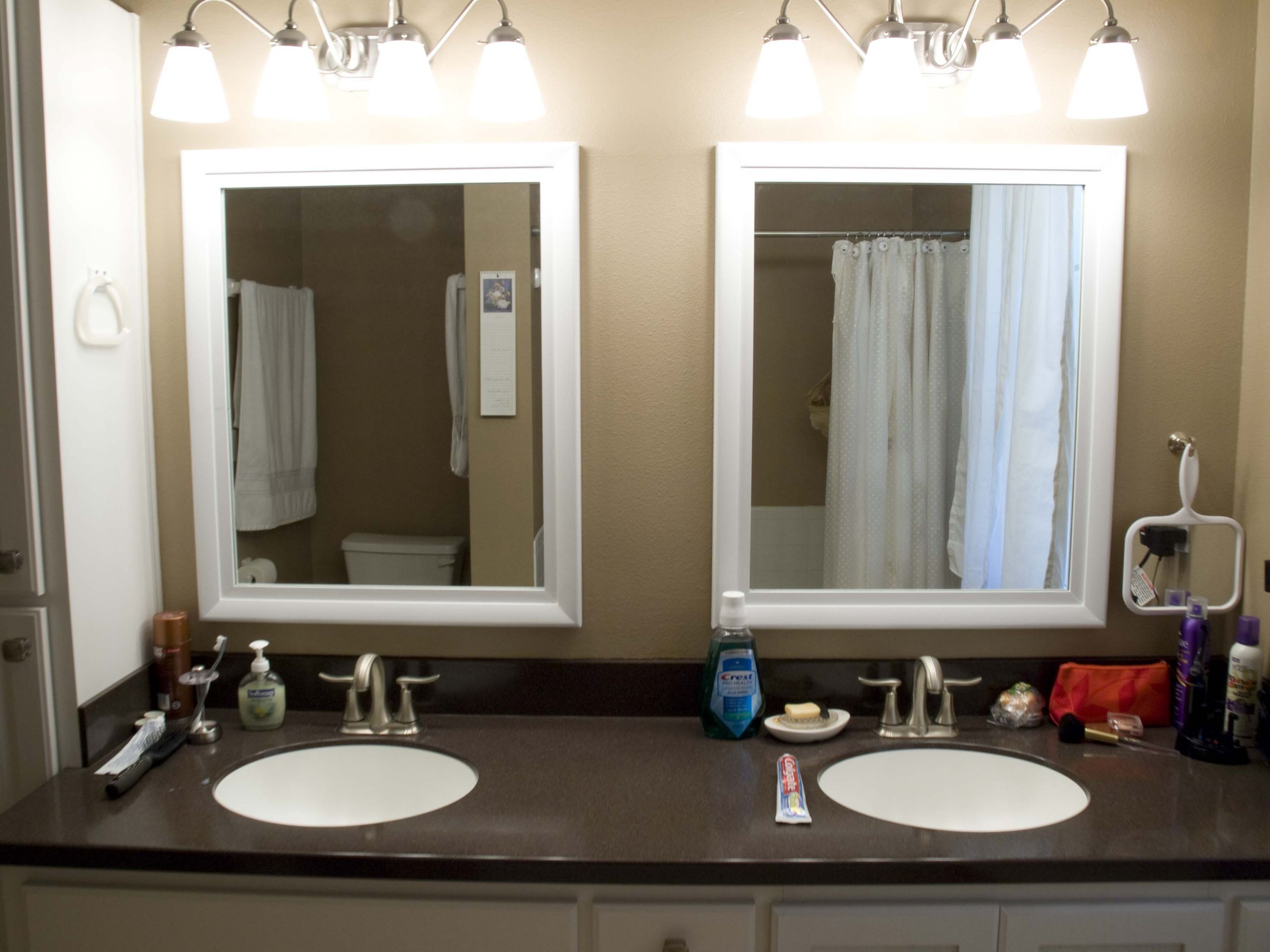 White Bathroom Mirrors
 Tips Framed Bathroom Mirrors MidCityEast