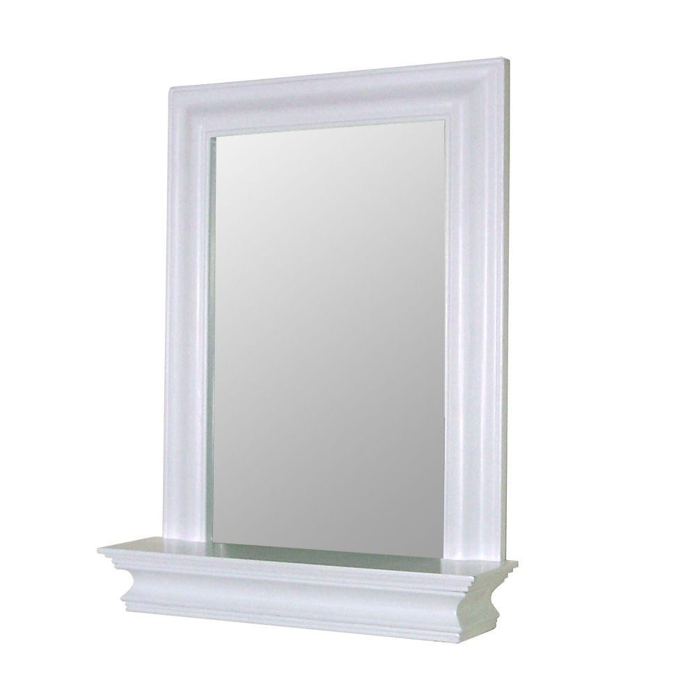 White Bathroom Mirrors
 Elegant Home Fashions Stratford 24 in x 18 in Framed