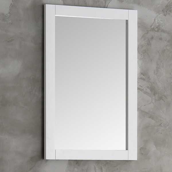 White Bathroom Mirrors
 Shop Fresca Hartford White Wood 20 inch Traditional