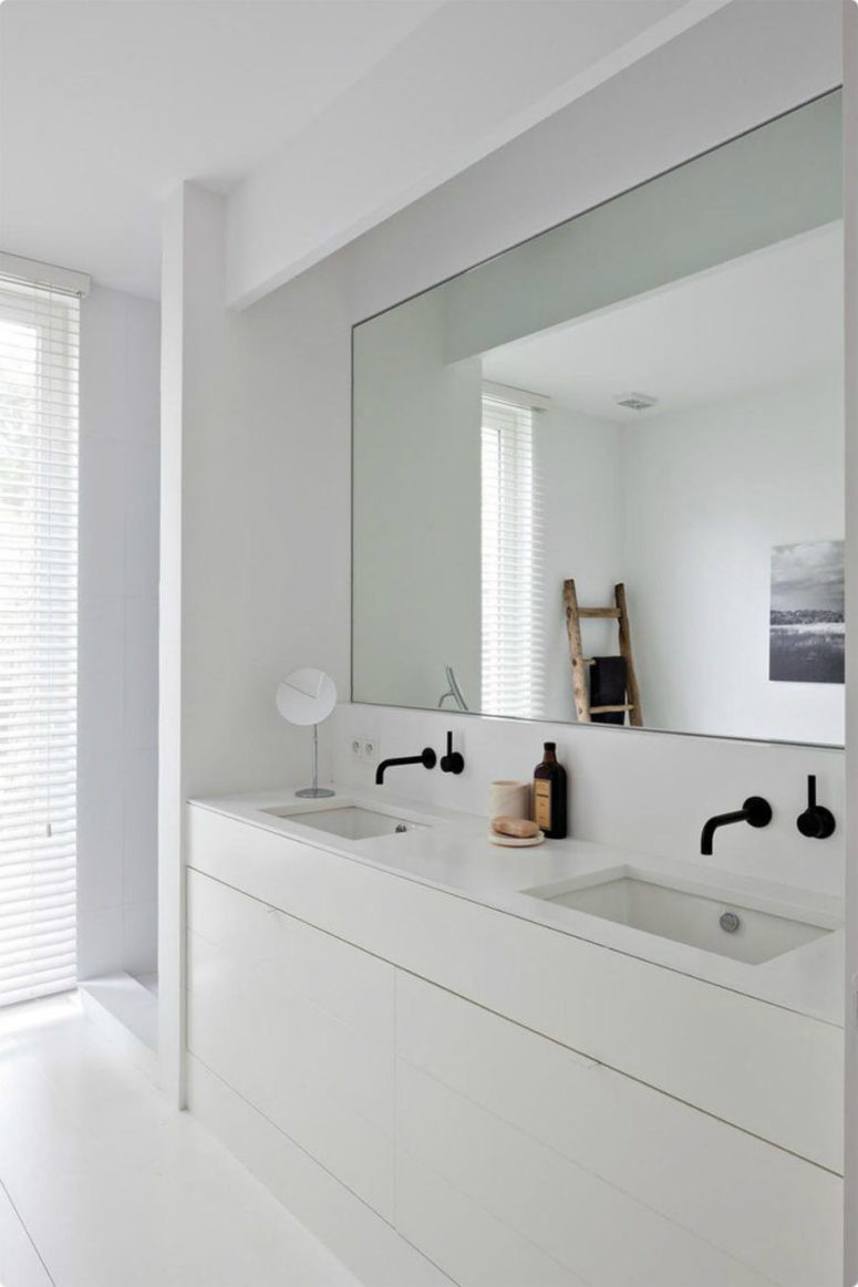White Bathroom Mirrors
 30 Cool Ideas To Use Big Mirrors In Your Bathroom DigsDigs