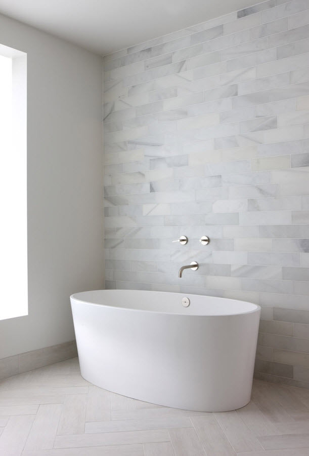 White Bathroom Tiles
 29 white stone bathroom tiles ideas and pictures