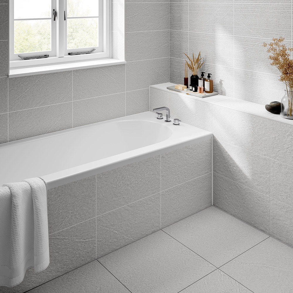 White Bathroom Tiles
 Malvern White Bathroom Wall Tiles