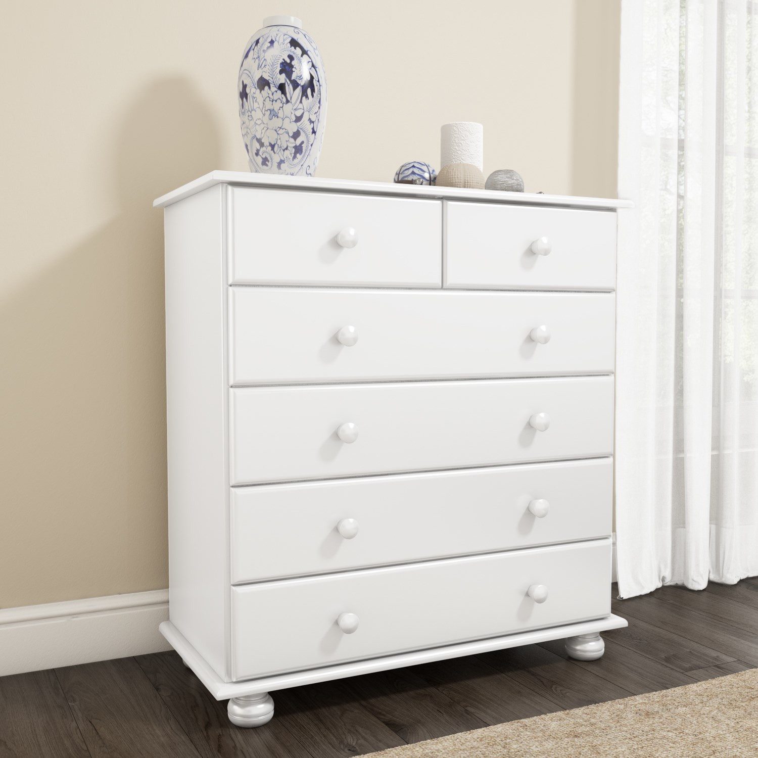 White Bedroom Cabinet
 New White Hamilton 2 4 Chest of Drawers storage cabinet