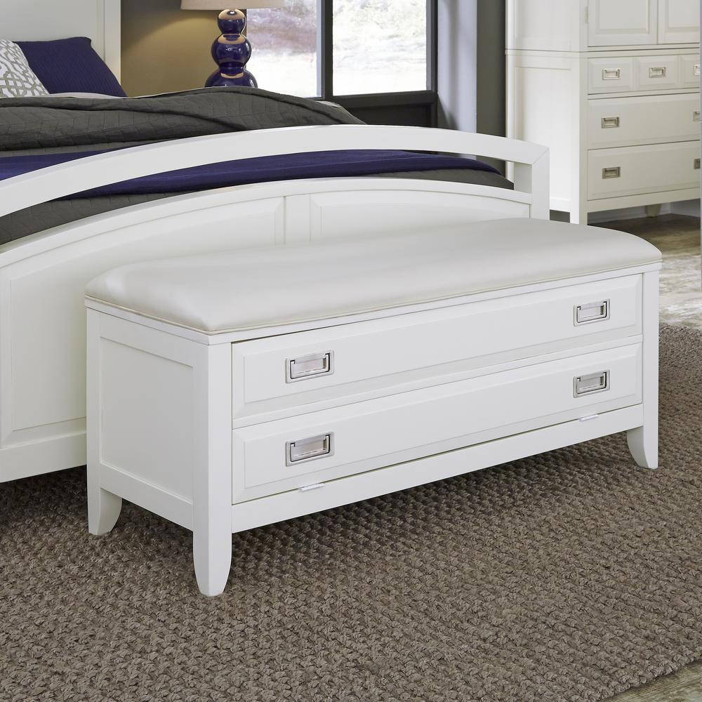 White Bedroom Storage Bench
 Home Styles Newport White Storage Bench 5515 26 The Home