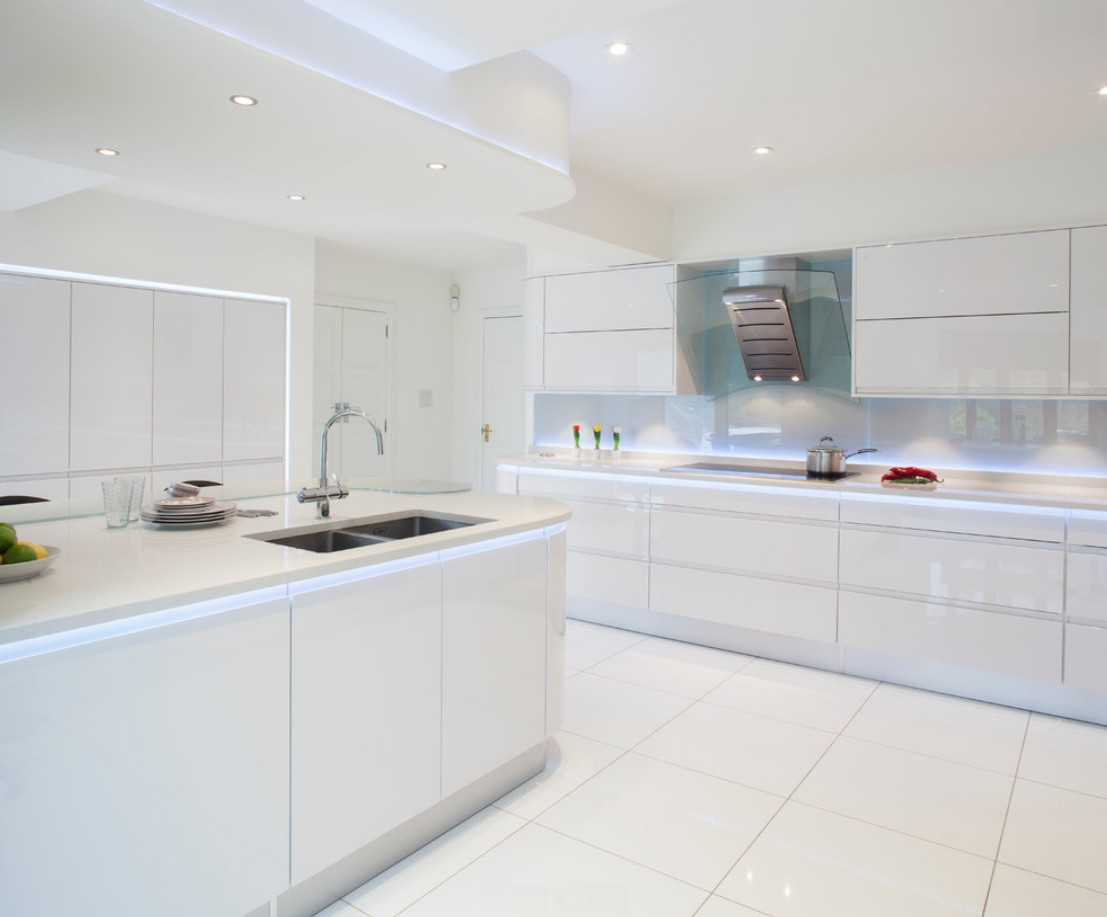 White Floor Kitchens
 Kitchen trends Luxury vinyl flooring vs tile Flooring