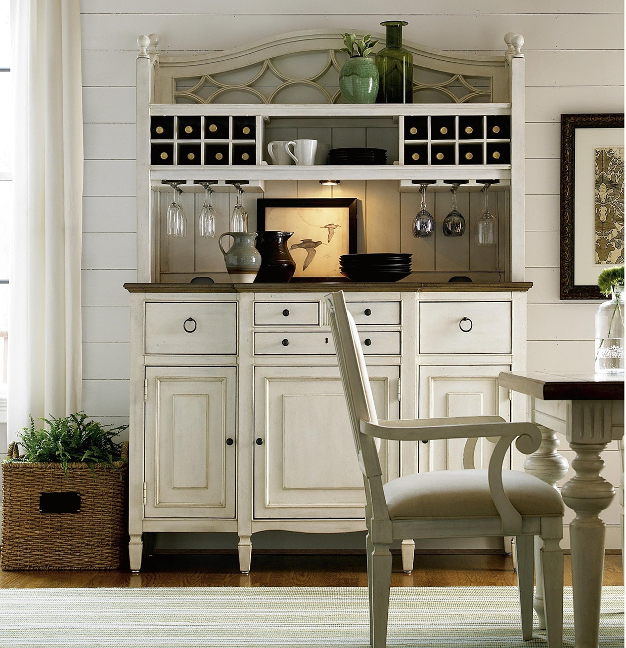White Kitchen Hutch Unique Country Chic Maple Wood White Kitchen Buffet with Bar