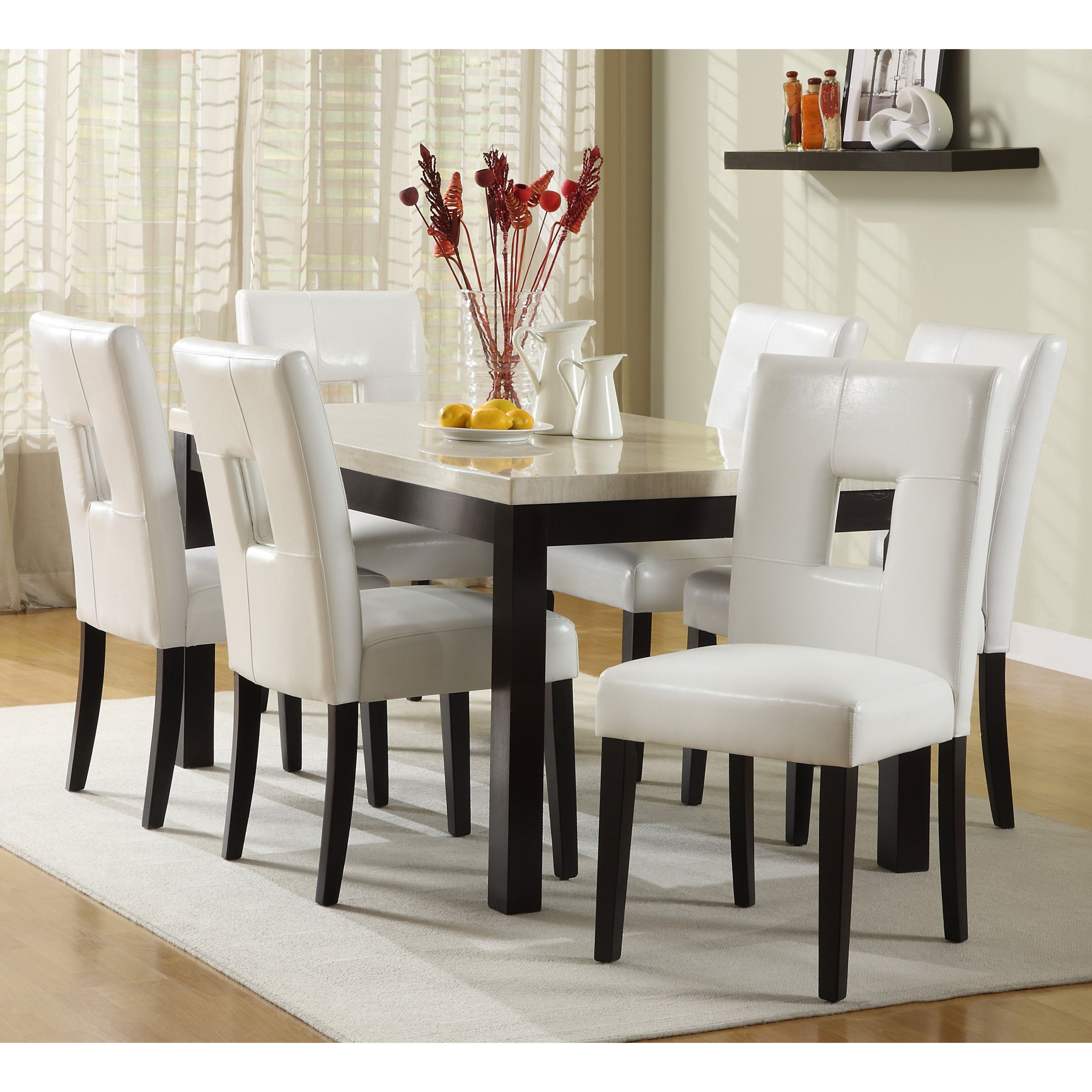 White Kitchen Table Set
 White Round Kitchen Table and Chairs Design – HomesFeed