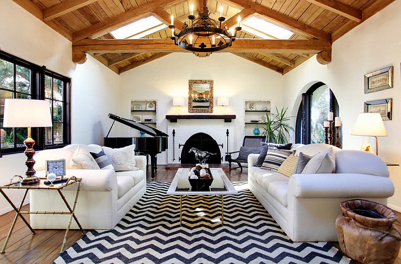 White Living Room Rug
 Chevron Pattern Ideas For Living Rooms Rugs Drapes and