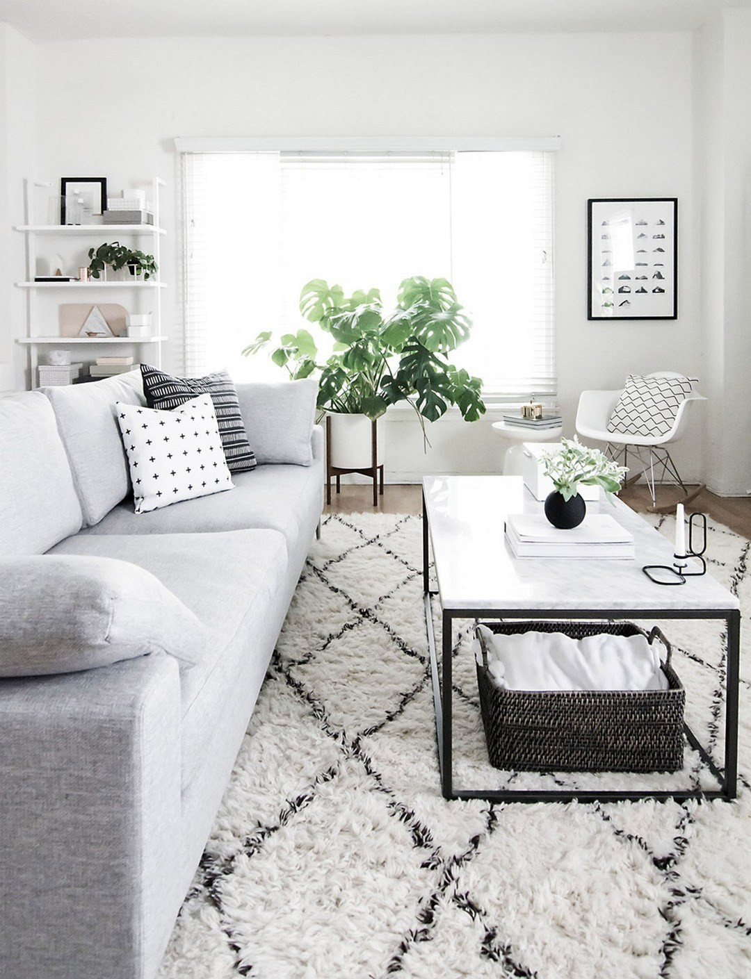 White Living Room Rug
 99 Beautiful White and Grey Living Room Interior