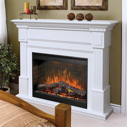 White Mantel Electric Fireplace
 Dimplex Sus Electric Fireplace Mantel Package in White