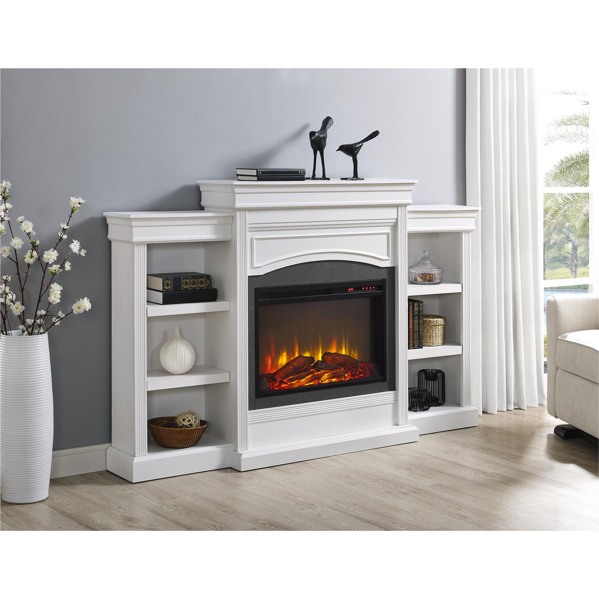 White Mantel Electric Fireplace
 Ameriwood Furniture