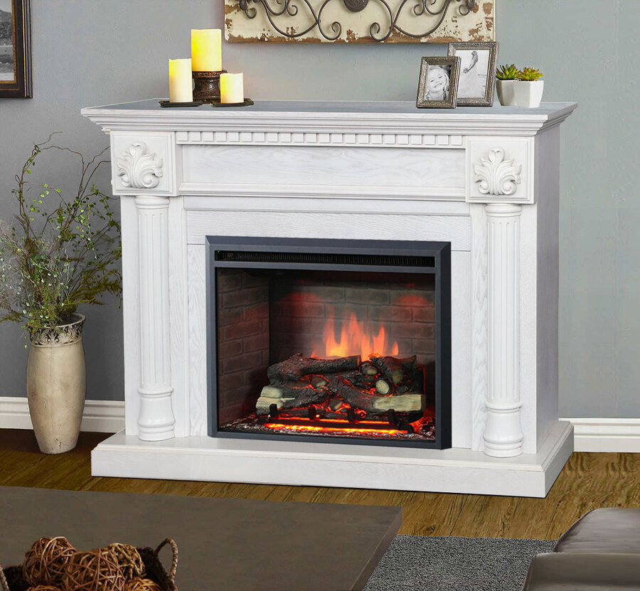 White Mantel Electric Fireplace
 Berkley 2000W Electric Fireplace Heater Mantel Suite