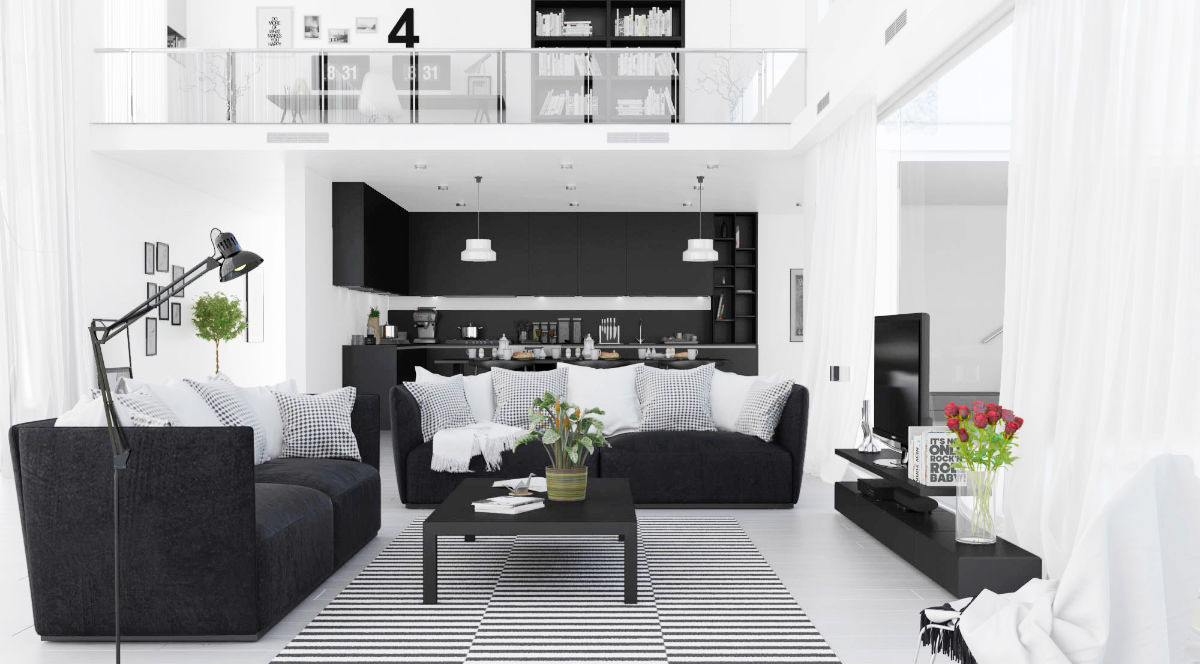 White Modern Living Room
 30 Black & White Living Rooms That Work Their Monochrome Magic
