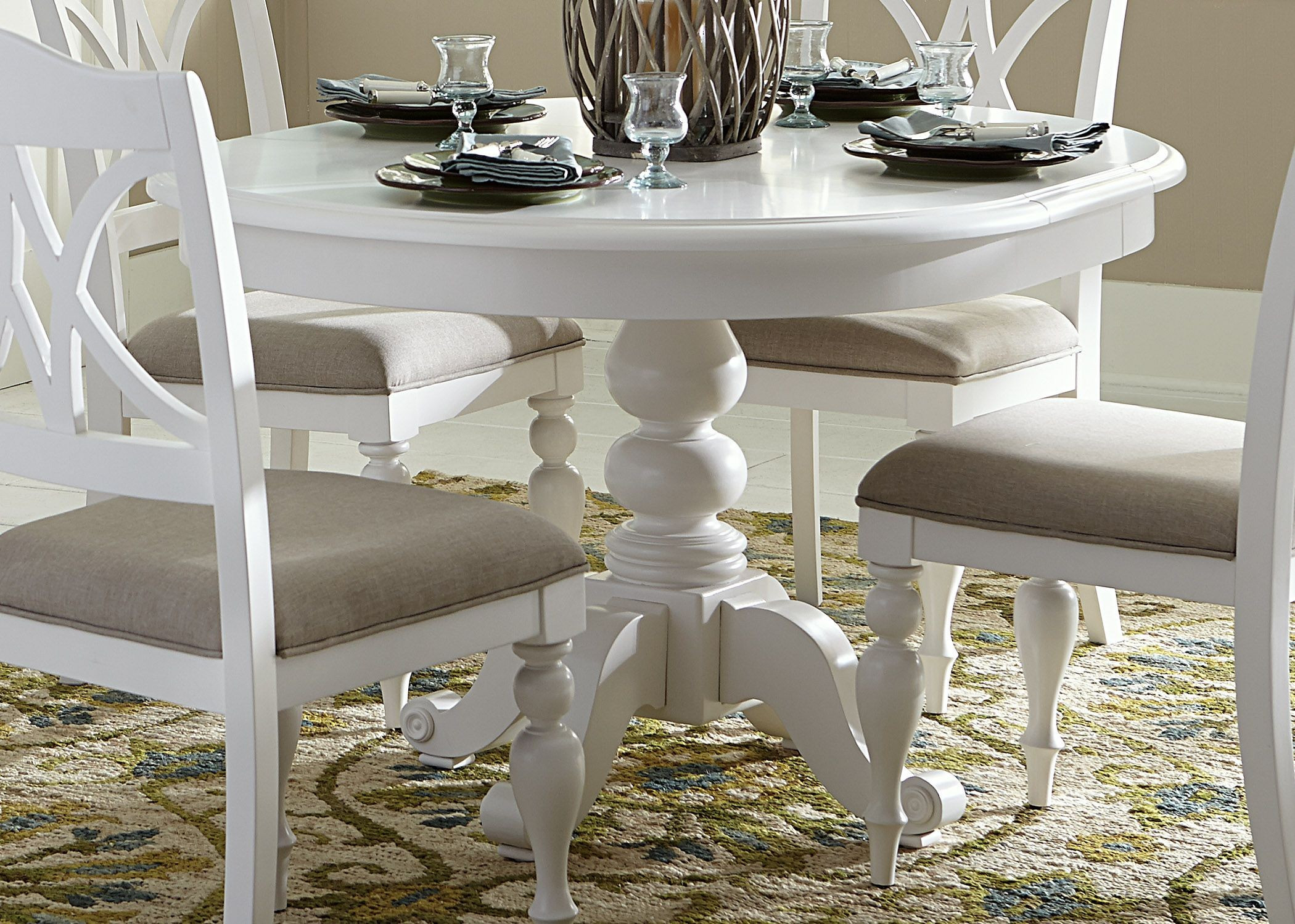White Round Kitchen Table Sets
 Summer House Oyster White Oyster White Round Pedestal