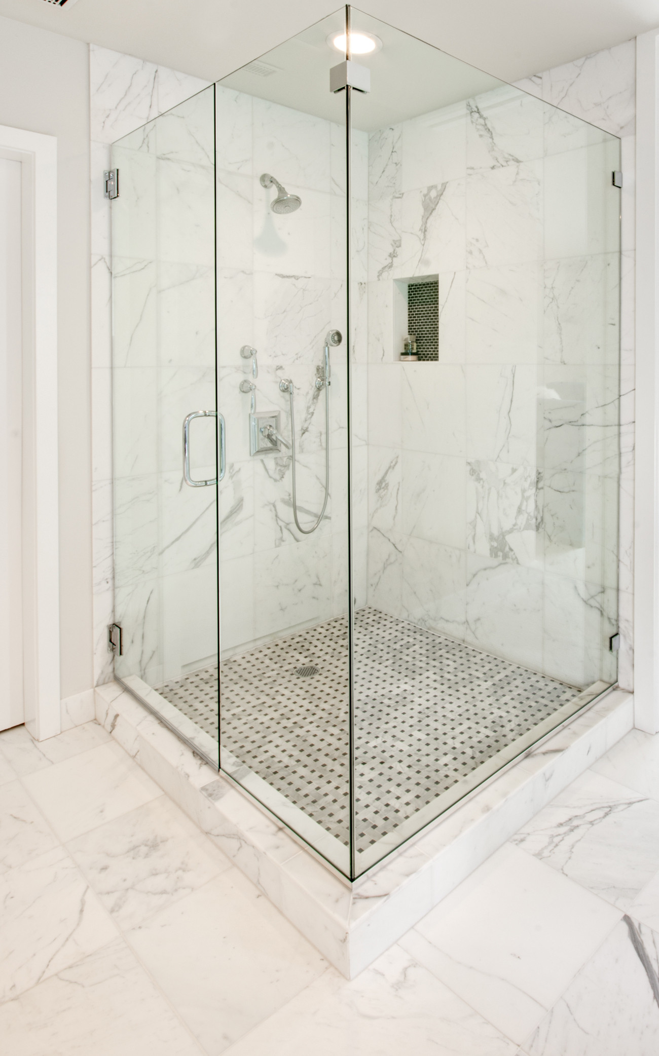 White Tile Bathroom Shower
 Bathroom Remodeling