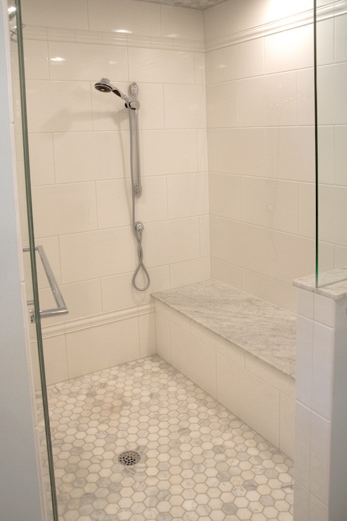 White Tile Bathroom Shower
 Ceramic Tile Shower Ideas [ Most Popular Ideas to Use ]