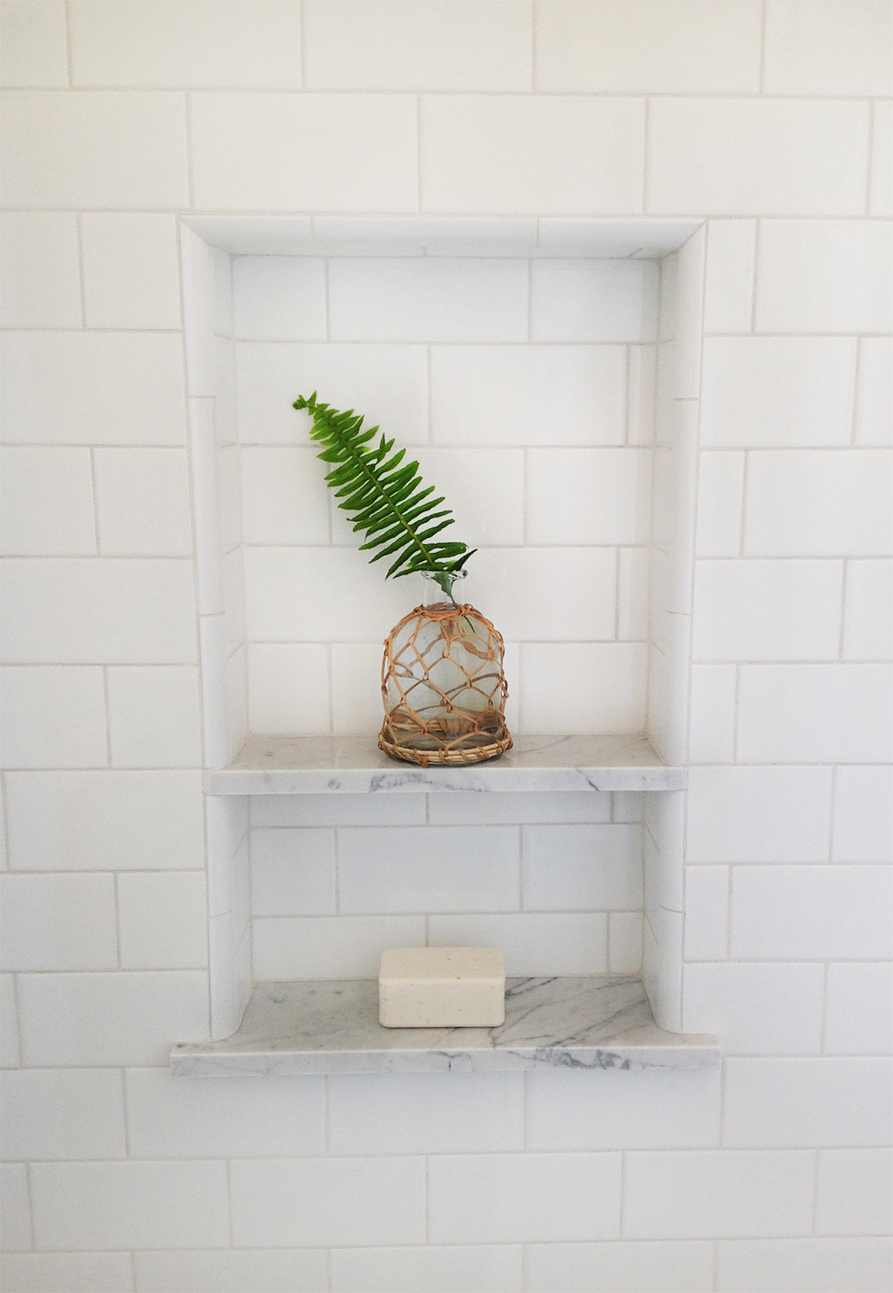 White Tile Bathroom Shower
 San Roque house reveal Design Intervention Diary