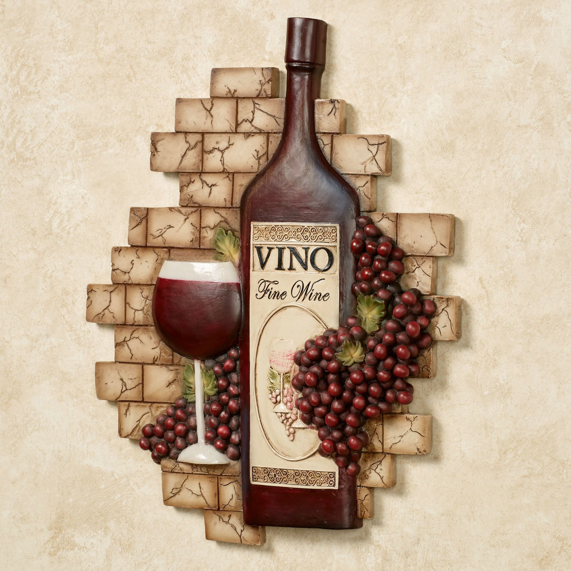 Wine Wall Decor For Kitchen
 Vino Italiano Wine and Grapes Wall Plaque