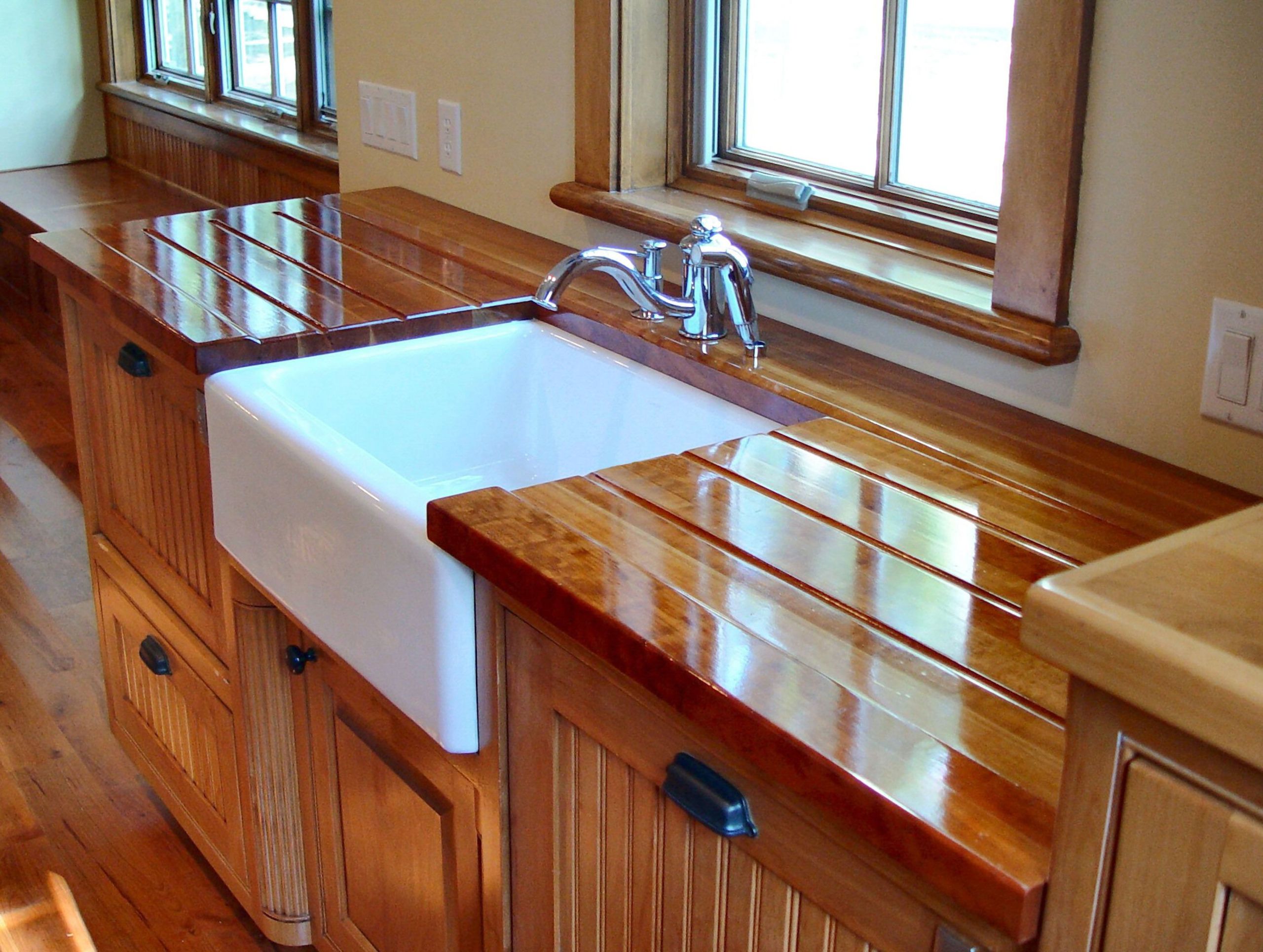 Wood Kitchen Counters
 Custom Wood Countertop Options Drainboards